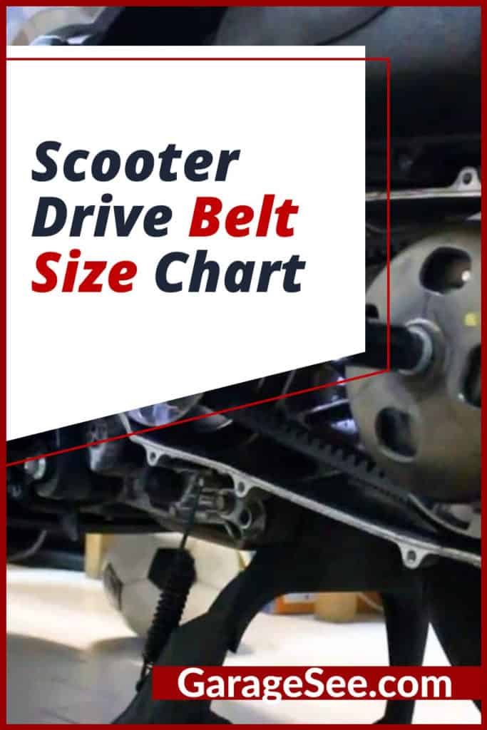 Scooter Drive Belt Size Chart
