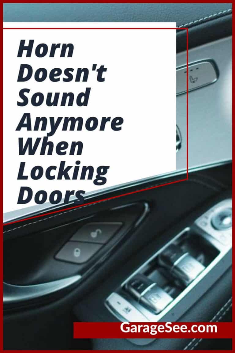 Horn Doesn't Sound Anymore When Locking Doors