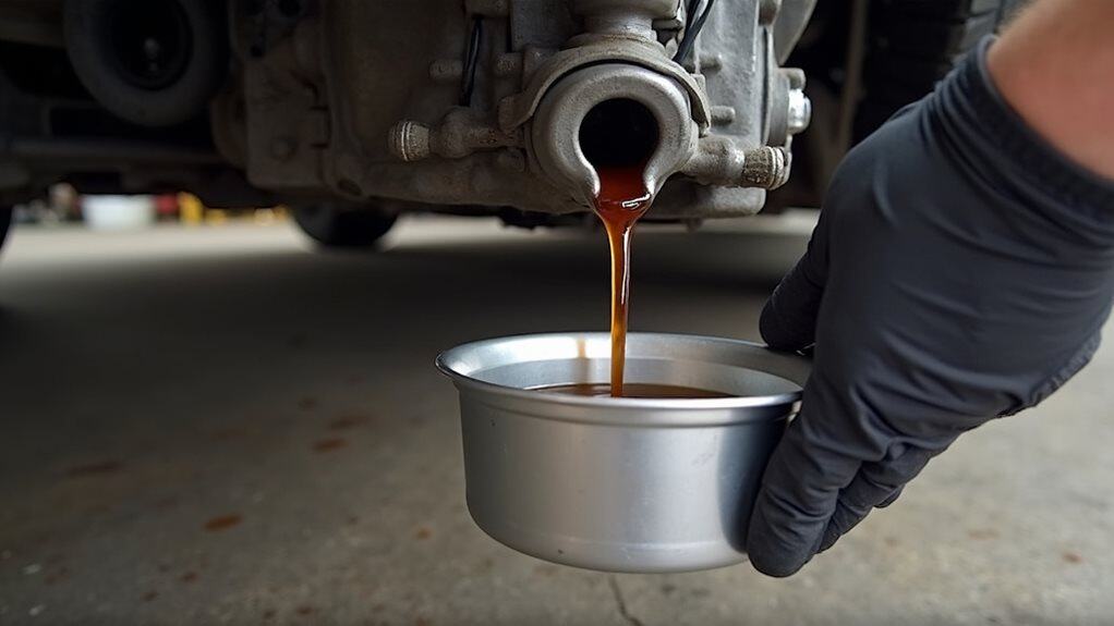 draining transmission fluid safely