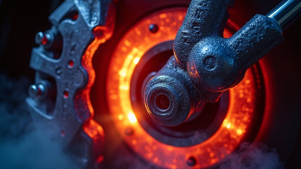 excessive braking causes overheating