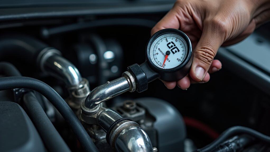 fuel pressure leak detection