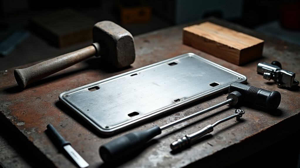license plate repair tools