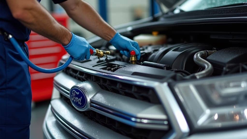 refrigerant leak detection and recharging