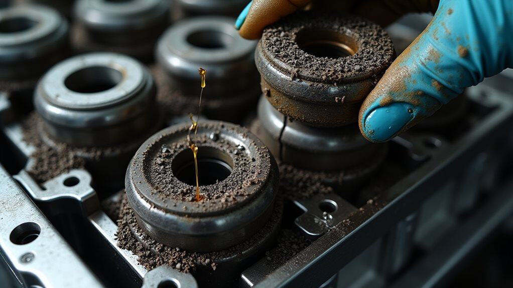 contaminated oil clogs lifters