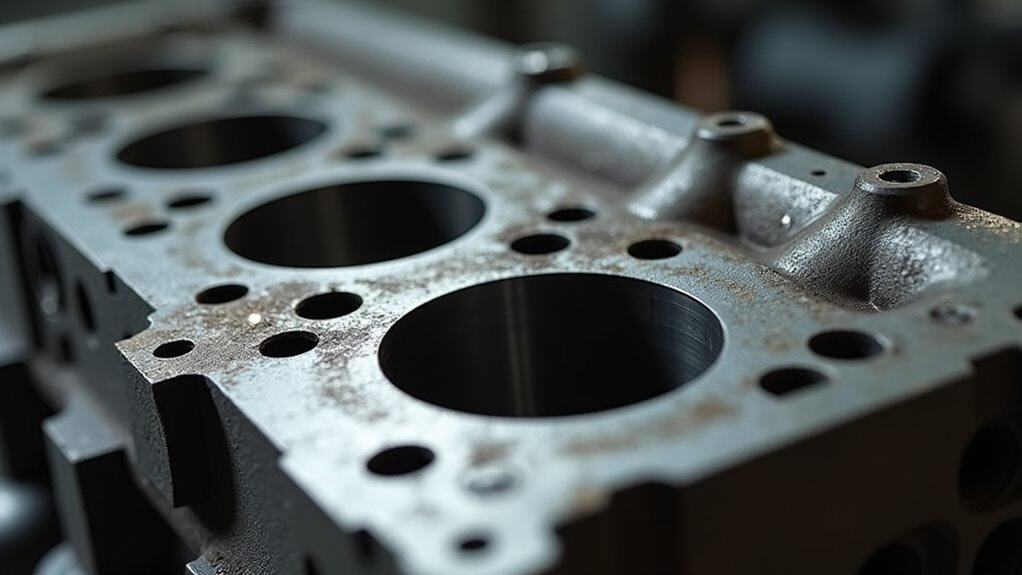 perfectly flat cylinder block surface