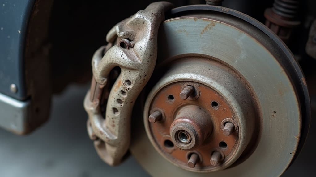 stuck caliper causing rubbing