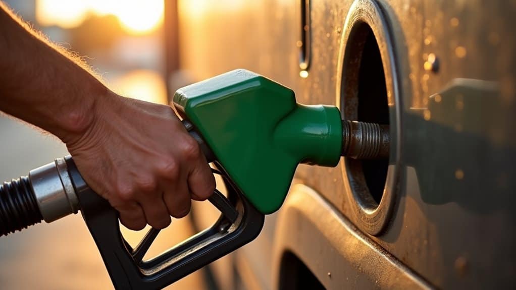 refill diesel tank safely gradually