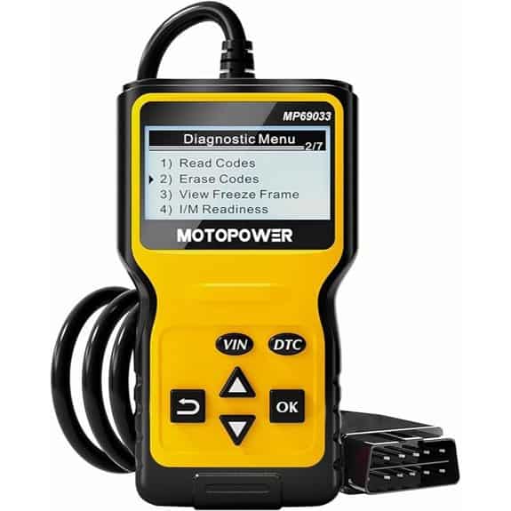 MOTOPOWER MP69033 OBD2 Scanner Code Reader (Yellow)