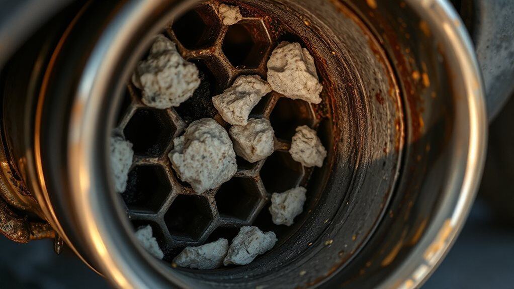 ammonia smelling clogged exhaust