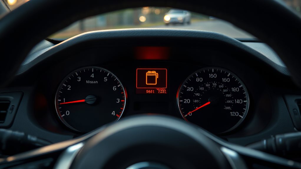 battery and brake warninglights