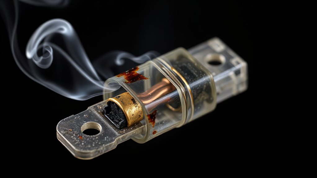 burnt electrical fuse smell