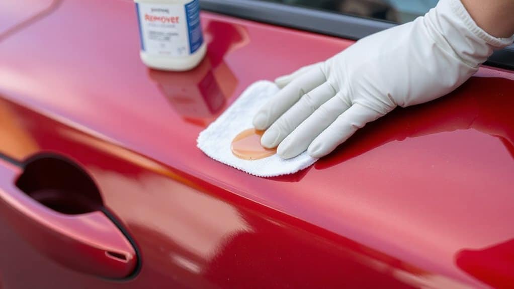 adhesive remover finishes gum removal