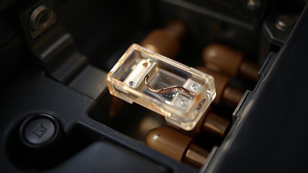 broken filament burnt housing visible