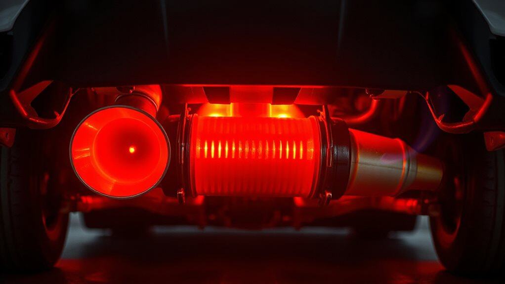 catalytic converters raise muffler heat