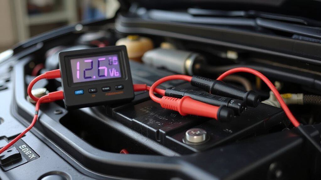 check battery voltage before starting