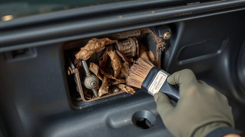 clear debris test latch alignment