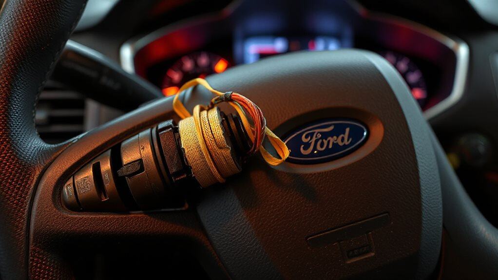 ford fusion clock spring failure symptoms