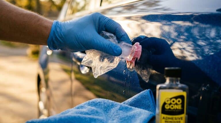 gum removal from car paint
