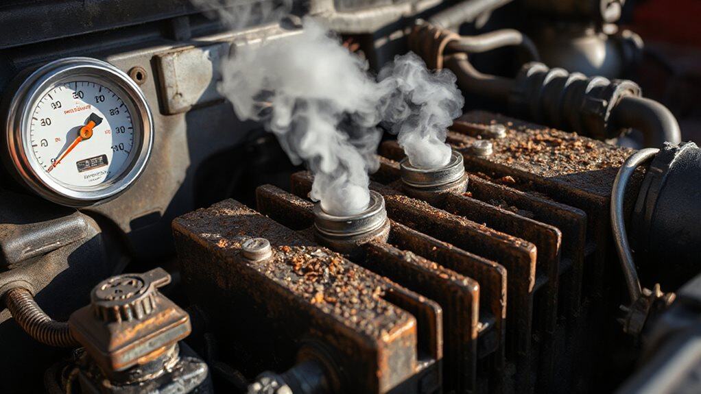 low coolant or clogged radiator indicators