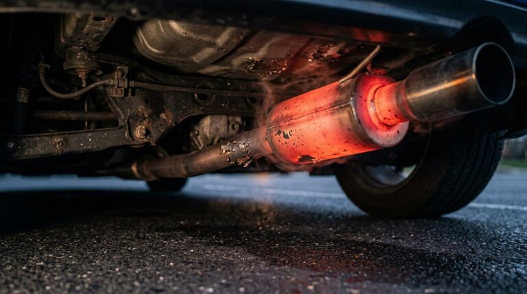 muffler heat during driving
