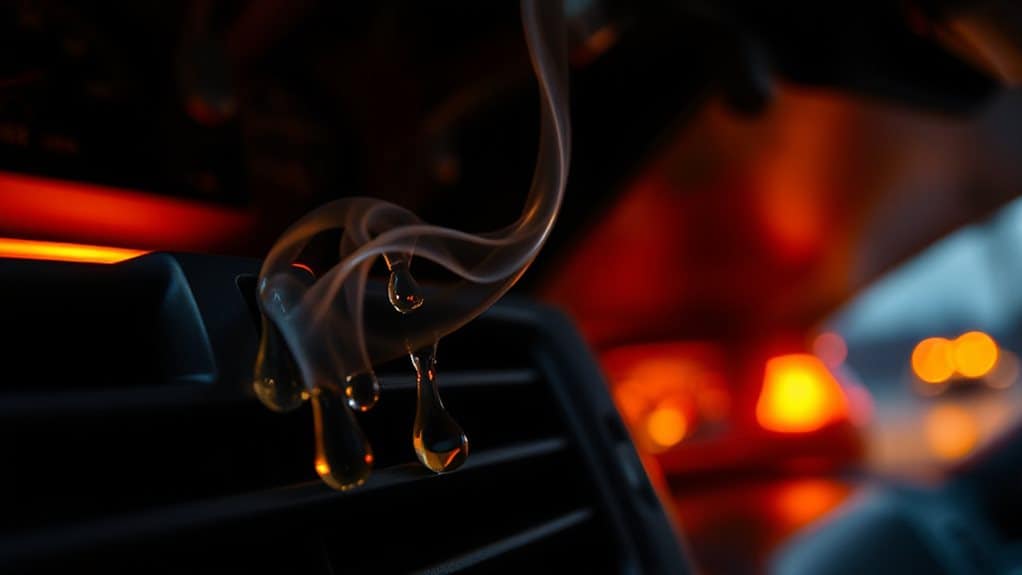 oil leak burning on exhaust manifold