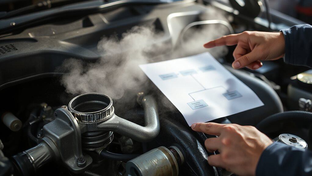 persistent overheating diagnostic flowchart clues