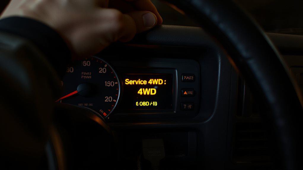 service 4wd fault triggers inspection asap