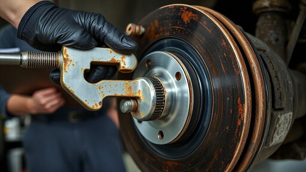 stuck brake piston seek