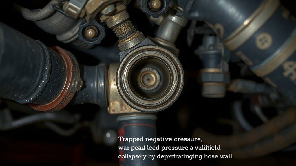 stuck cvs causes negative pressure failures