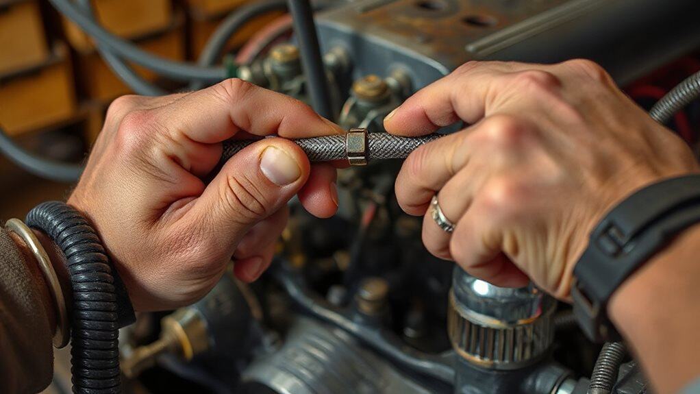 throttle fully open tensioned cable