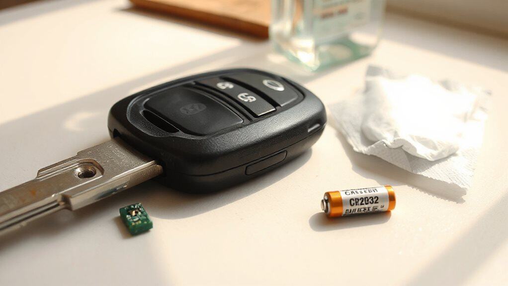 water damaged key fob restoration steps
