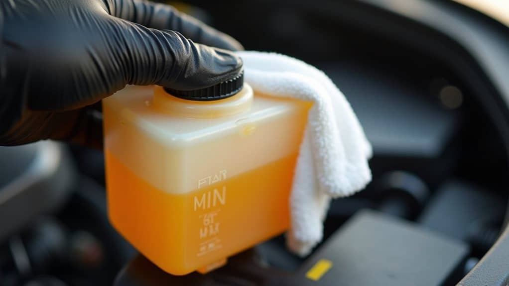check brake fluid level min max