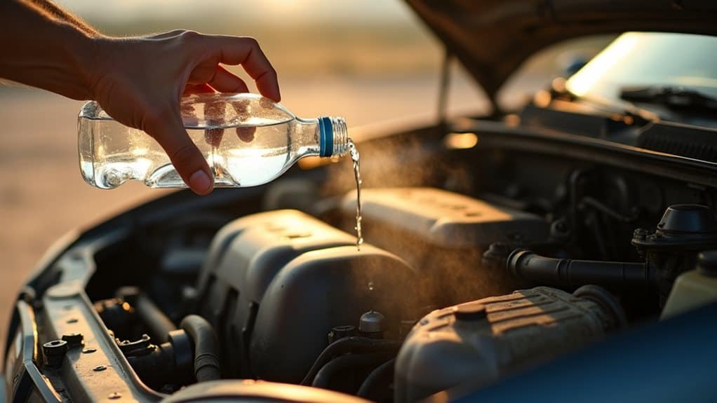 coolant top up with distilled water