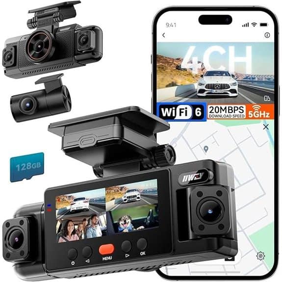 IIWEY N6 360° Dash Cam with WiFi Night Vision