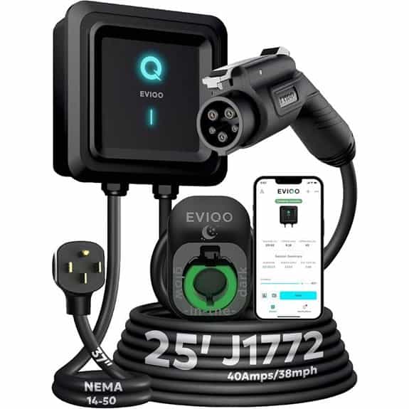 EVIQO Level 2 EV Charger 40A WiFi Weatherproof