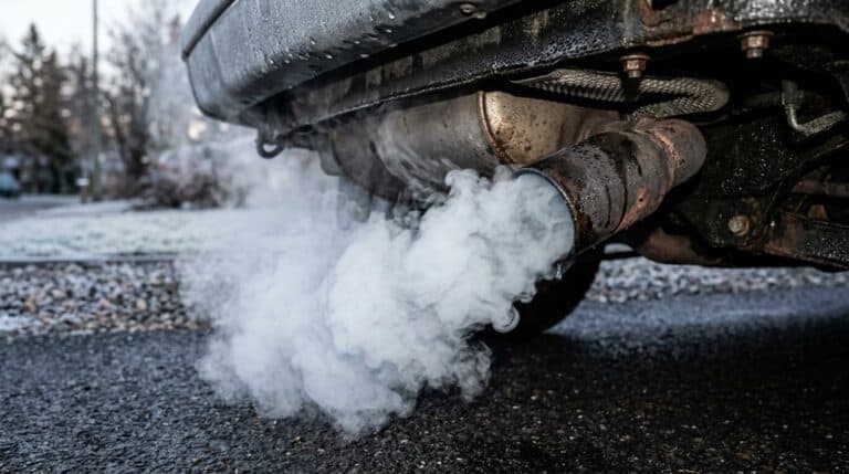cold engine white smoke