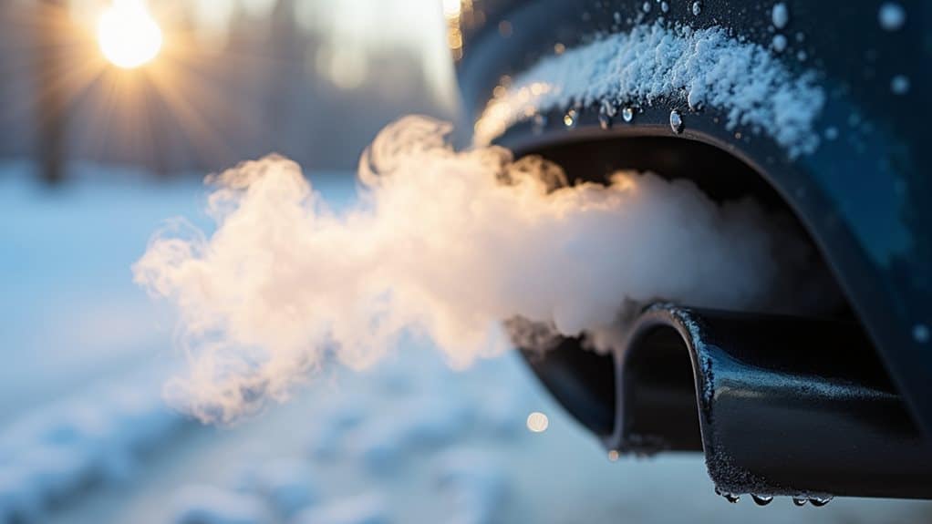 condensation causes white smoke