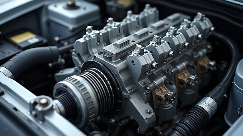 engine assemblies with components