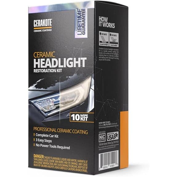 Cerakote Headlight Restoration Kit (10 Wipes)
