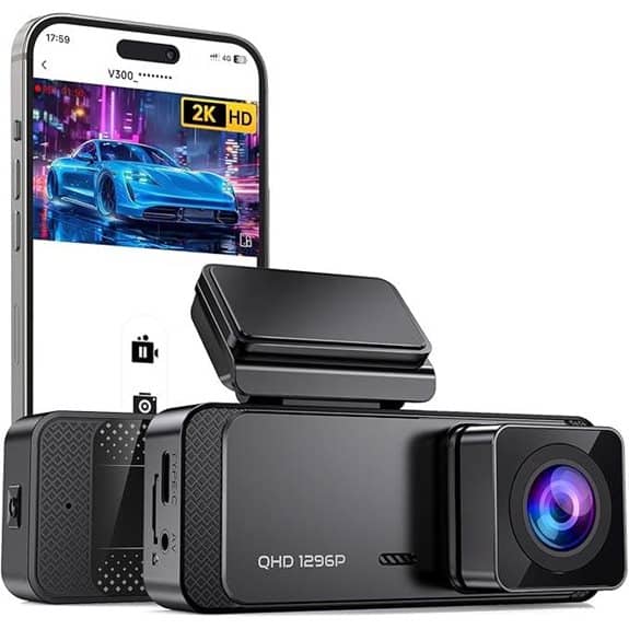 Veement 1296P WiFi Dash Cam with Night Vision