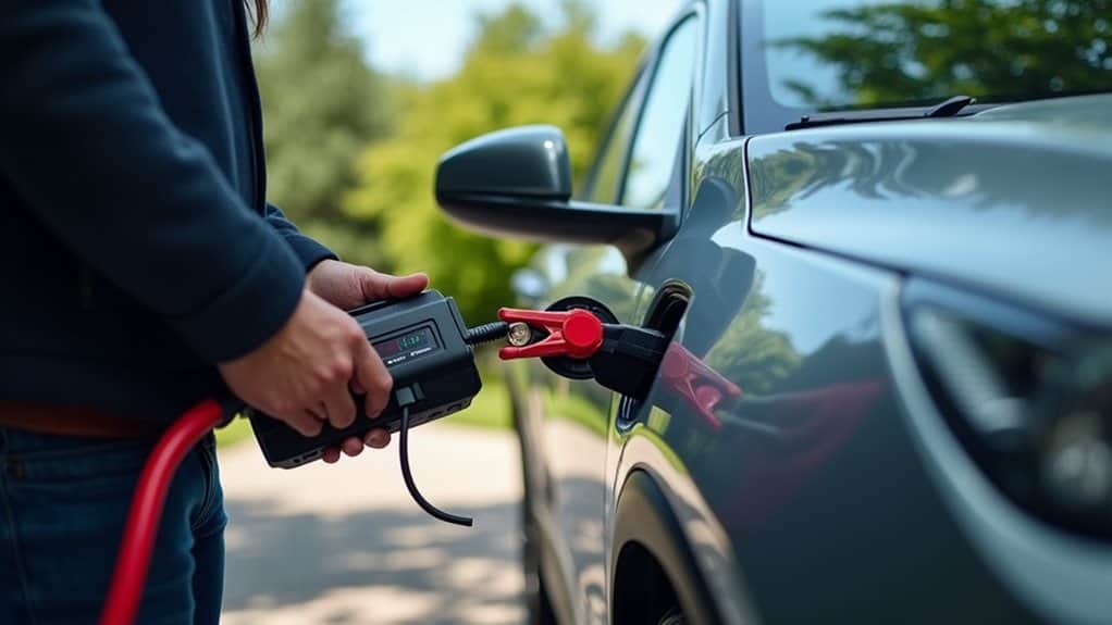 jump start hybrid safely