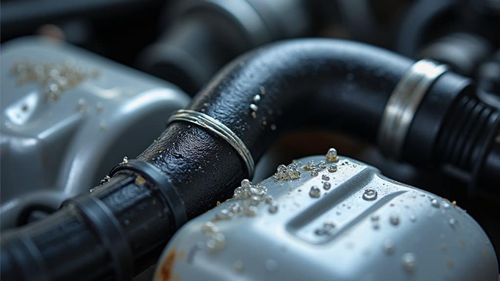 leaks and bubbles indicate gasket failure