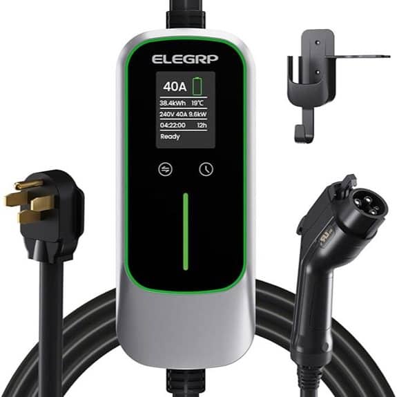 ELEGRP Level 2 EV Charger 40Amp with Extension Cable