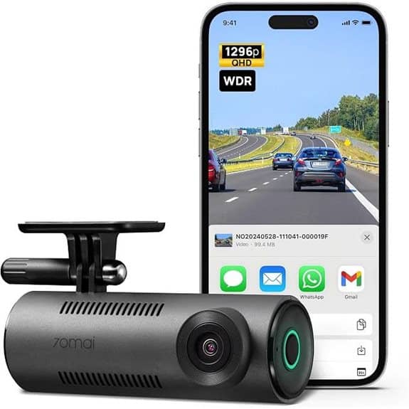 70mai Dash Cam M310 - 1296P QHD WiFi Night Vision