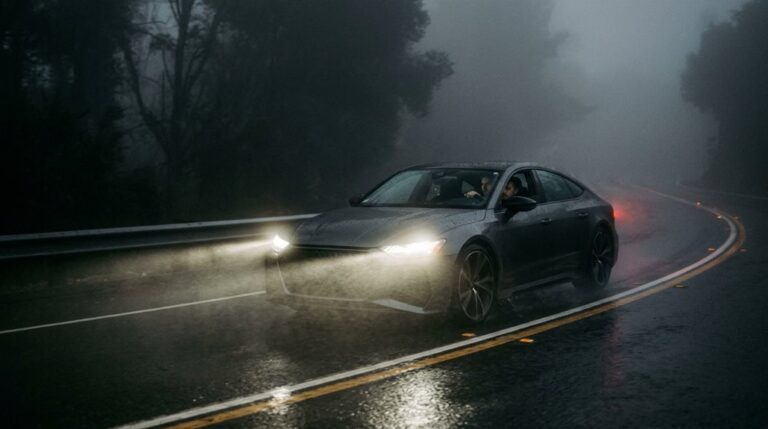 use low beam headlights