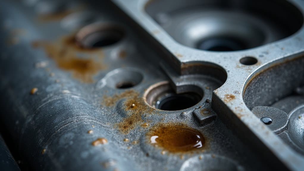 visible signs of gasket failure
