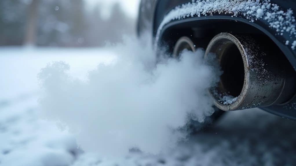 white smoke from condensation